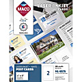 Maco Micro-Perforated Laser/Ink Jet Post Cards, 6” x 4”, White, Box Of 100 Cards