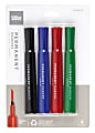 Office Depot® Brand 100% Recycled Plastic Permanent Markers, Chisel Point, Assorted Ink, Pack Of 4