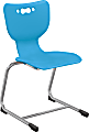 MooreCo Hierarchy Armless Cantilever Chair, 18" Seat Height, Blue