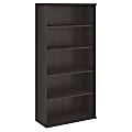 Bush Business Furniture Studio C 73"H 5-Shelf Bookcase, Storm Gray, Standard Delivery