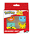 Innovative Designs Licensed Eraser Set, 1-1/4” x 1-1/4”, Pokémon, Set Of 4 Erasers