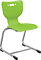 MooreCo Hierarchy Armless Cantilever Chair, 18" Seat Height, Green