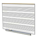Ghent M1-Style Magnetic Dry-Erase Whiteboard With Music Staff, Porcelain, 96-1/2" x 48-1/2", White, Satin Aluminum Frame 1 thumbnail image
