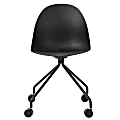 Eurostyle Tayte Plastic Low-Back Office Chair, Black