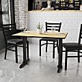 Flash Furniture Laminate Rectangular Table Top With Table-Height Bases, 31-1/8"H x 30"W x 42"D, Natural/Black 1 thumbnail image