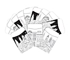 Barker Creek Peel & Stick Library Pockets, 3" x 5", Color Me Cityscape, Pack Of 60 Pockets 1 thumbnail image