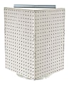 Azar Displays 4-Sided Revolving Pegboard Tabletop Display, 20"H x 14"W x 14"D, White