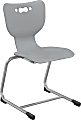 MooreCo Hierarchy Armless Cantilever Chair, 18" Seat Height, Gray 1 thumbnail image