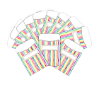 Barker Creek Peel & Stick Library Pockets, 3" x 5", Stripes, Pack Of 60 Pockets