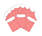 Barker Creek Library Pockets, 3" x 5 ", Check, Red/White, Pack Of 60 Pockets