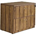 Lorell® Chateau 36"W x 22"D Lateral 2-Drawer File Cabinet, Walnut