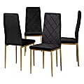 Baxton Studio Blaise Dining Chairs, Black/Gold, Set Of 4 Chairs 1 thumbnail image