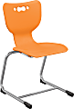 MooreCo Hierarchy Armless Cantilever Chair, 18" Seat Height, Orange
