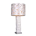 Elegant Designs Modern Tall Ceramic Table Lamp, 37"H, White Shade/White Base