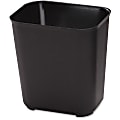 Rubbermaid® Fire-Resistant Wastebasket, 7 Gallons, 15 1/2" x 14 1/2", Black