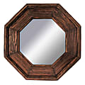 PTM Images Framed Mirror, Octagonal, 18 1/4"H x 18 1/4"W, Natural Wood