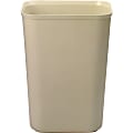 Rubbermaid® Fire-Resistant Wastebasket, 10 Gallons, 20" x 15" x 11 1/4", Beige