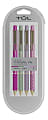 TUL® GL Series Retractable Gel Pens, Medium Point, 0.8 mm, Assorted Barrel Colors With Gold Lines, Assorted Metallic Ink, Pack Of 4 Pens 1 thumbnail image