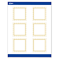 Avery® Print-To-The-Edge Labels With Sure Feed® Technology, S00-DHZ-PRWMP10, Square, 3" x 3", Matte White, Preprinted Gold Border with Gold Dots Design, Pack Of 60 1 thumbnail image