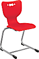 MooreCo Hierarchy Armless Cantilever Chair, 18" Seat Height, Red