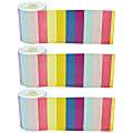 Teacher Created Resources® Straight Rolled Border Trim, Oh Happy Day Stripes, 50’ Per Roll, Pack Of 3 Rolls 1 thumbnail image