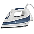 Commercial Care 1200W Steam Iron, 11-1/4"H x 5-1/2"W x 4-11/16"D, Light Blue/White