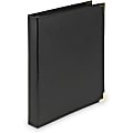Samsill® Leatherette Classic 3-Ring Binder, 1" Round Rings, Black