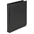 Samsill® Leatherette Classic 3-Ring Binder, 1" Round Rings, Black 1 thumbnail image