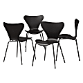 Baxton Studio Jaden Dining Chairs, Black, Set Of 4 Chairs 1 thumbnail image