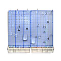 Azar Displays 70-Piece Pegboard Organizer Kit, Blue