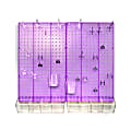 Azar Displays 70-Piece Pegboard Organizer Kit, Purple