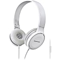 Panasonic Lightweight On-Ear Headphones with Mic + Controller - White- RP-HF100M-W - Stereo - Mini-phone (3.5mm) - RPHF100MW 1 thumbnail image
