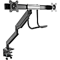 StarTech.com Desk Mount Dual Monitor Arm - Ergonomic VESA Mount 32" (17.6lb) Displays - Crossbar Handle for Full Motion - C-Clamp/Grommet 1 thumbnail image
