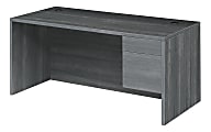 HON® 10500 72"W 2-Drawer Right-Pedestal Computer Desk, Sterling Ash