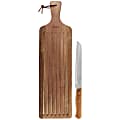 Gibson Elite 2-Piece Acacia Wood Serving Board And Bread Knife Set, Brown 1 thumbnail image