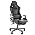 GameFitz Ergonomic Faux Leather Gaming Chair, Black