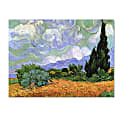 Trademark Global Wheatfield With Cypresses 1889 Gallery-Wrapped Canvas Print By Vincent van Gogh, 24"H x 32"W 1 thumbnail image