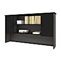 Bestar Norma Hutch, 40-7/16"H x 71"W x 12-1/2"D, Black/Bark Gray 1 thumbnail image