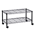 Honey-Can-Do Steel Wire Cart, 2 Tier, 19 1/2"H x 36"W x 18"D, Black 1 thumbnail image