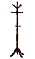 Monarch Specialties 11-Hook Wood Coat Rack, Dark Cherry 1 thumbnail image