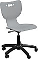 MooreCo Hierarchy Armless Mobile Chair With 5-Star Base, Hard Casters, Gray/Black