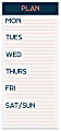 Office Depot® Brand Undated Weekly List Desk Calendar Pad, 4" x 9", Cantaloupe/Navy, ODUS1933-025 1 thumbnail image
