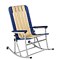 Kamp-Rite Folding Rocking Chair, Tan/Blue