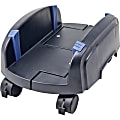 SYBA Multimedia Plastic Stand for ATX Case with Adjustable Width with Caster wheels - 10" Width - Plastic - Black 1 thumbnail image