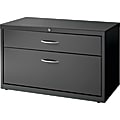 Lorell® 36"W x 18-5/8"D Lateral 2-Drawer File Cabinet Credenza, Charcoal
