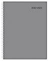 Office Depot® Brand Weekly/Monthly Academic Planner, 8-1/2" x 11", 30% Recycled, Gray, July 2022 to June 2023