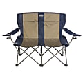 Kamp-Rite Double Folding Chair, Tan/Blue 1 thumbnail image