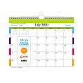 Blue Sky Teacher Academic Monthly Wall Calendar 11 x 8 34 Stripes July ...