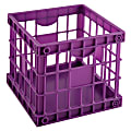 Office Depot® Brand Mini Milk Crate, 5"H x 5 5/16"W x 5 5/16"D, Purple 1 thumbnail image