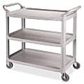 Impact 3-Shelf Bussing Cart - 3 Shelf - 200 lb Capacity - 4" Caster Size - 40" Length x 20" Width x 38" Height - Gray - 1 Each